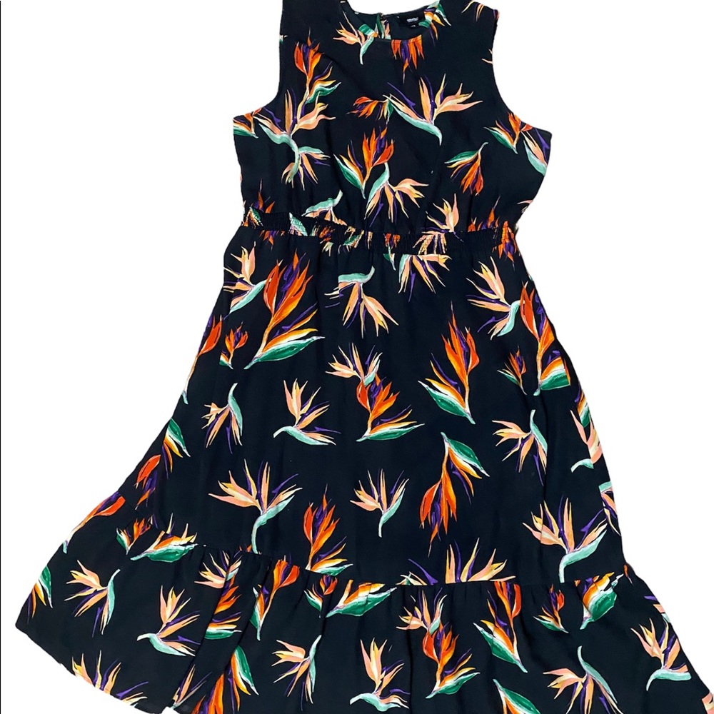 Black floral midi/maxi dress